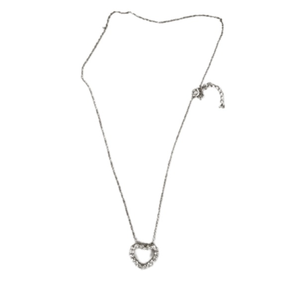 Brand New SAVY CIE JEWELS 18k Gold Plated Sterling Silver CZ Open Heart Necklace - Picture 3 of 3